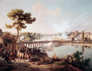 Napoleone Bonaparte impartisce ordini durante la battaglia di Lodi
