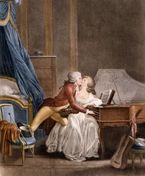 Il preludio di Nina. Incisione di Boilly