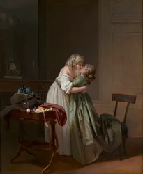 Louis-Léopold Boilly - Due giovani donne che si baciano