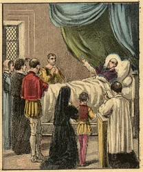 Morte di San Francesco di Sales (1567-1622) - Incisione da 