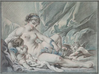 Amore Chiede a Venere di Restituirgli le Sue Armi