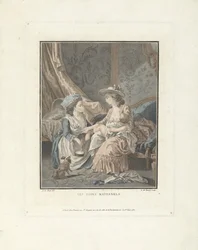 Madre con bambino e domestica