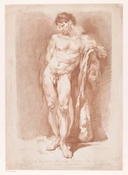 Uomo nudo in piedi