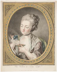 La donna che prende il caffè