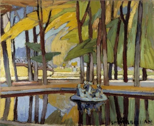 Bacino nel parco di Versailles Dipinto di Louis Mathieu Verdilhan (1875-1928) XX secolo Menzione obbligatoria: Collezione fondazione regards de Provence, Marsiglia