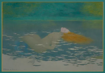 Sirena (guazzo su seta)