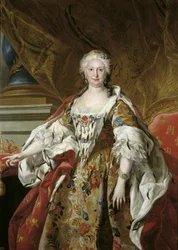 Spagnolo: Isabel Farnesio, reina de España Ritratto ufficiale della regina Isabel de Farnesio