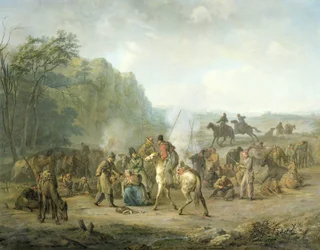 Bivacco cosacco, 1813