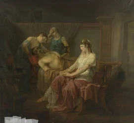 Il ferito a morte Marco Antonio con Cleopatra