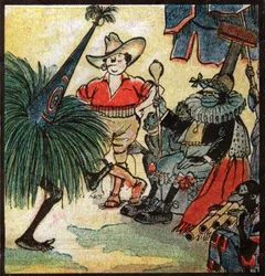 Nestor Fenleroc, colono europeo visita una tribù africana. 1923