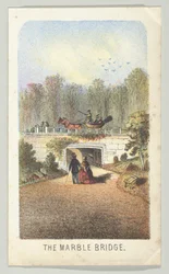 Il ponte di marmo, vicino al lago, dalla serie, Vedute di Central Park, New York, Parte 3, 1864