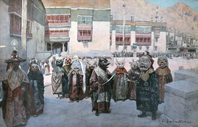 Festa di primavera al monastero di Himis, Tibet