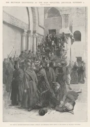 Il disturbo settario al Santo Sepolcro, Gerusalemme, 4 novembre
