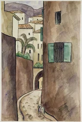 Strada e case mediterranee