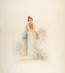 Signora con ventaglio, n.d.