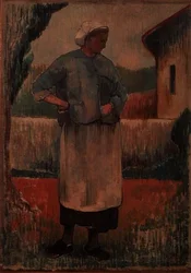 Moglie del contadino con zoccoli