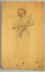 Studio di figura femminile in piedi