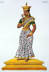 Swaha moglie di Agni, inciso da C. de Motte