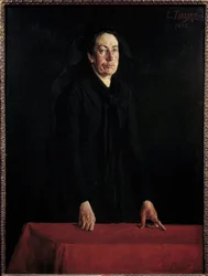 Comune di Parigi: Ritratto di Louise Michel al podio