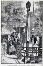 Exposition Universelle 1889 - Il villaggio canaque all