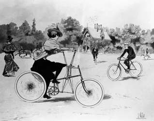 Les Vélocipédistes - di Louis Vallet, Bibl. des Arts deco
