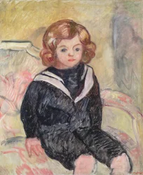 Bambino in uniforme da marinaio