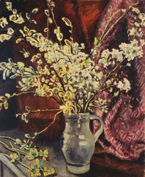 Brocca di rami fioriti