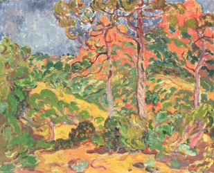 Sole tra gli alberi, c.1908-09
