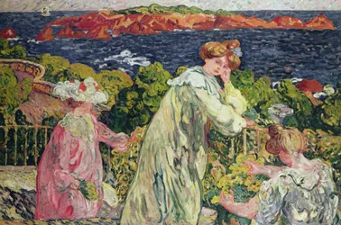 Tre donne sul balcone