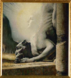 La sfinge e la chimera (dipinto su tela)