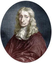 Francois Mansart (1598-1666) architetto del Re di Francia Luigi XIII, incisione, documento colorato