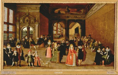 Ballo durante il regno del re Enrico IV ... (dipinto su tela)