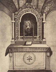 XIIIe Stazione. Gesù è rimesso tra le mani di sua madre. Questo altare è costruito..., 1860 o dopo