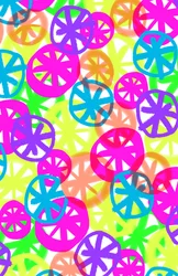 Cerchi al neon, 2017, Media digitale