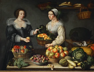 La vendita di frutta e legumi - Il fruttivendolo ...