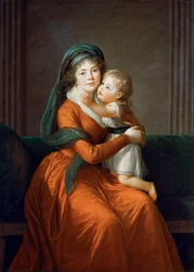 Ritratto della principessa Alexandra Golitsyna con suo figlio Pyotr, 1794