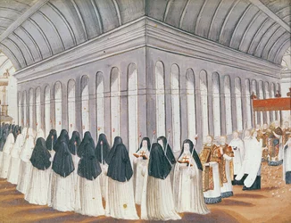 Processione del Santissimo Sacramento nel chiostro, da 