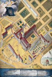 Abbazia di Port-Royal des Champs, veduta generale di Louise-Magdeleine Hortemels
