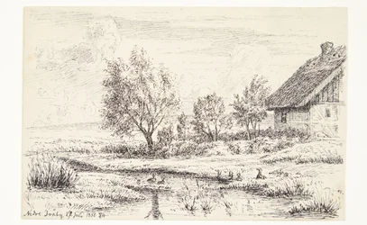 Paesaggio con casa contadina