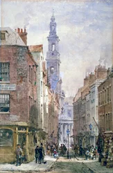 Vista di Drury Court da Wych Street, Westminster, Londra, c1875