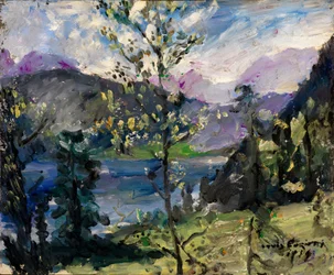 Paesaggio sul lago Walchen