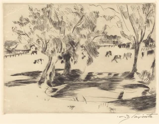 Paesaggio con mucche, 1917