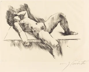 Nudo femminile reclinato III