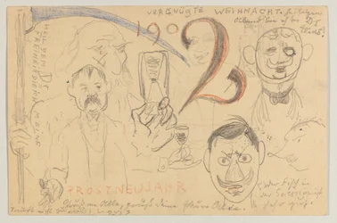 Lovis Corinth a Carl Strathmann: Cartolina, timbro postale 24 dicembre 1901
