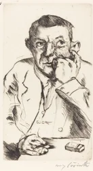 Männliches Bildnis mit Aufgestütztem Arm Ritratto di un uomo che fuma, 1916