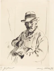 Autoritratto con cappello di paglia