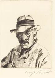 Autoritratto con cappello di paglia