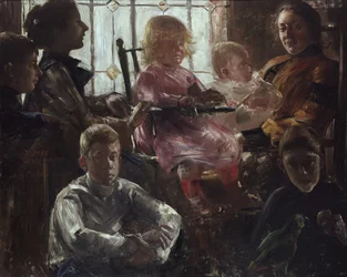 La famiglia del pittore Fritz Rumpf