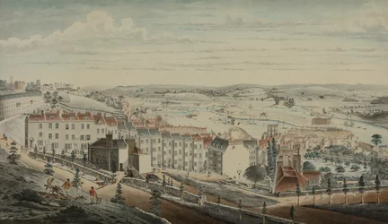 Veduta di Granby Hill, Clifton, da ovest