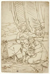 La Sacra Famiglia con Santa Caterina
